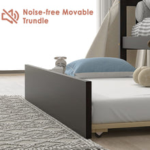 Load image into Gallery viewer, Unovivy Twin Over Full Bunk Bed with Trundle, Bunk Beds Twin Over Full Size with Guardrails and Ladder, Suitable for Kids, Teens, Boys, Girls, No Box Spring Needed, Espresso