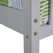 Load image into Gallery viewer, Unovivy Twin Bed with Trundle, Twin Size Bed Frame for Kids Teens, Wooden Platform Bed with Slats, Headboard & Footboard, Fit for Bedroom Living Room, No Box Spring Needed, Gray