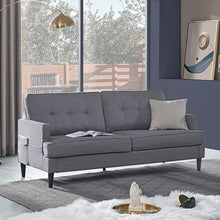 Load image into Gallery viewer, 71" Loveseat Sofa Couch, Soft Linen Upholstery Loveseat