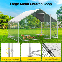 Load image into Gallery viewer, Unovivy Large Metal Chicken Coop Run, Walk-in Poultry Cage Heavy Duty Chicken Runs, Chicken Pen with Waterproof Cover, Ducks Rabbits Habitat Spire Shaped Outdoor Farm Use (60.14 Square Feet)