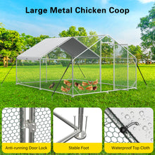 Load image into Gallery viewer, Unovivy Large Metal Chicken Coop Run, Walk-in Poultry Cage Heavy Duty Chicken Runs, Chicken Pen with Waterproof Cover, Ducks Rabbits Habitat Spire Shaped Outdoor Farm Use (123.19 Square Feet)