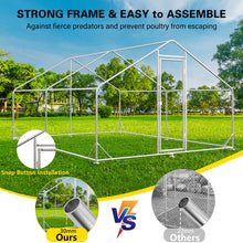 Load image into Gallery viewer, Unovivy Large Metal Chicken Coop Run, Walk-in Poultry Cage Heavy Duty Chicken Runs, Chicken Pen with Waterproof Cover, Ducks Rabbits Habitat Spire Shaped Outdoor Farm Use (123.19 Square Feet)