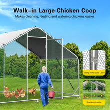 Load image into Gallery viewer, Unovivy Large Metal Chicken Coop Run, Walk-in Poultry Cage Heavy Duty Chicken Runs, Chicken Pen with Waterproof Cover, Ducks Rabbits Habitat Spire Shaped Outdoor Farm Use (60.14 Square Feet)