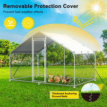 Load image into Gallery viewer, Unovivy Large Metal Chicken Coop Run, Walk-in Poultry Cage Heavy Duty Chicken Runs, Chicken Pen with Waterproof Cover, Ducks Rabbits Habitat Spire Shaped Outdoor Farm Use (60.14 Square Feet)