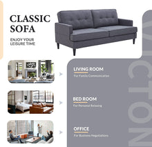 Load image into Gallery viewer, 71" Loveseat Sofa Couch, Soft Linen Upholstery Loveseat