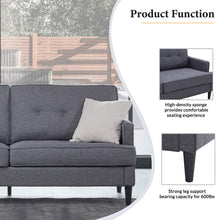 Load image into Gallery viewer, 71" Loveseat Sofa Couch, Soft Linen Upholstery Loveseat