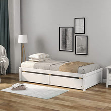 Load image into Gallery viewer, Twin Bed with Storage Drawers White