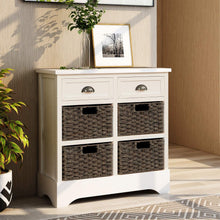 Load image into Gallery viewer, White Drawers Storage Cabinet