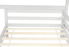 Load image into Gallery viewer, L Shaped Loft Bunk Beds Twin Desk Gray white