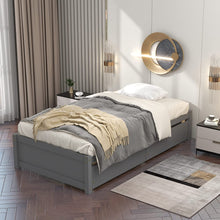 Load image into Gallery viewer, Twin Bed with Storage Drawers Gray