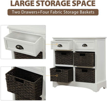 Load image into Gallery viewer, White Drawers Storage Cabinet