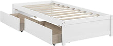 Load image into Gallery viewer, Twin Bed with Storage Drawers White