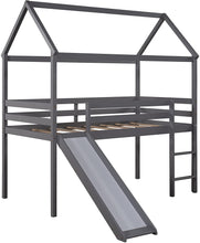 Load image into Gallery viewer, Twin Size Loft Bed with Slide