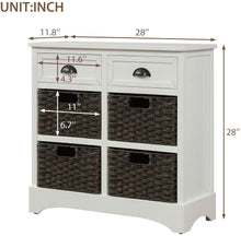 Load image into Gallery viewer, White Drawers Storage Cabinet