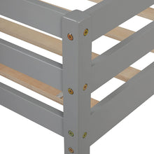 Load image into Gallery viewer, L Shaped Loft Bunk Beds Twin Desk Gray white