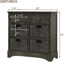 Load image into Gallery viewer, Light Grey Drawers Storage Cabinet