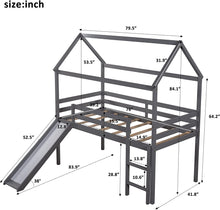 Load image into Gallery viewer, Twin Size Loft Bed with Slide