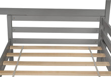 Load image into Gallery viewer, L Shaped Loft Bunk Beds Twin Desk Gray white