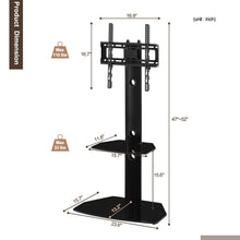Load image into Gallery viewer, Height and Angle Adjustable TV Stand for 55" TV