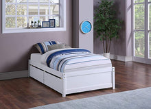 Load image into Gallery viewer, Twin Bed with Storage Drawers White
