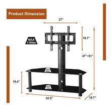 Load image into Gallery viewer, Height Adjustable TV Stand for 65 inch TV
