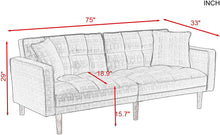 Load image into Gallery viewer, Futon Sofa Bed Convertible Sofa
